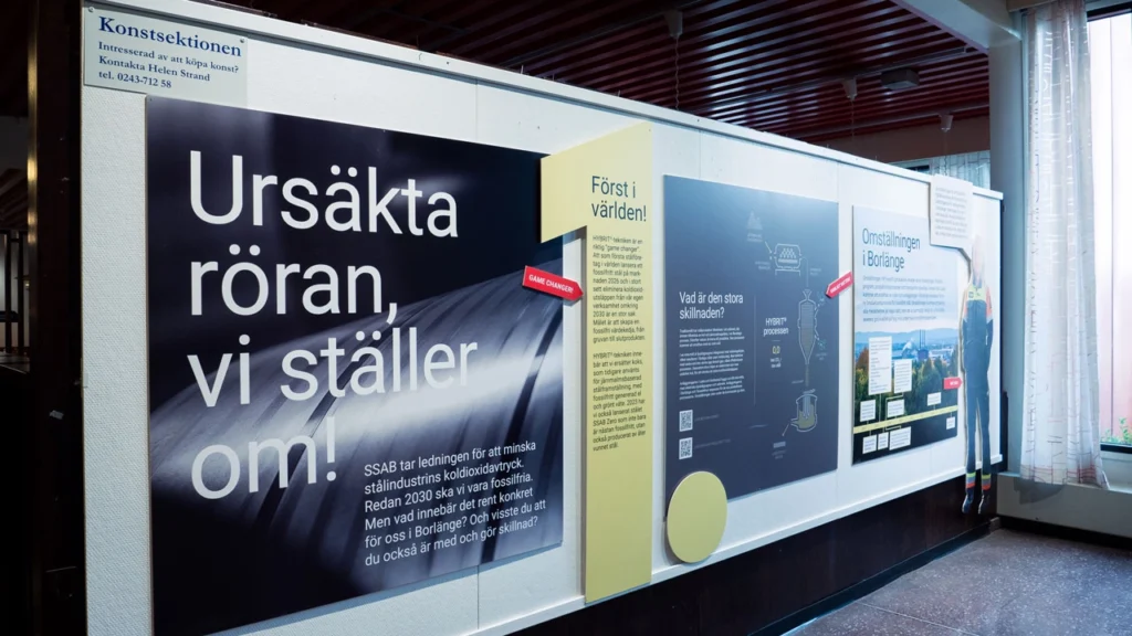 Utställning om omställning på Blå Lågan