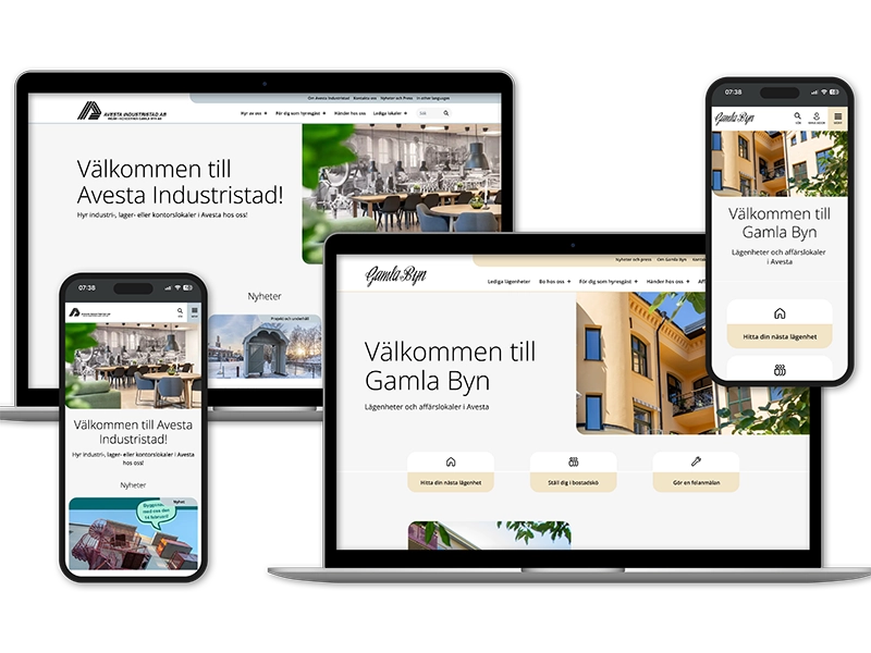 Avesta industristad och Gamla byns webbplatser