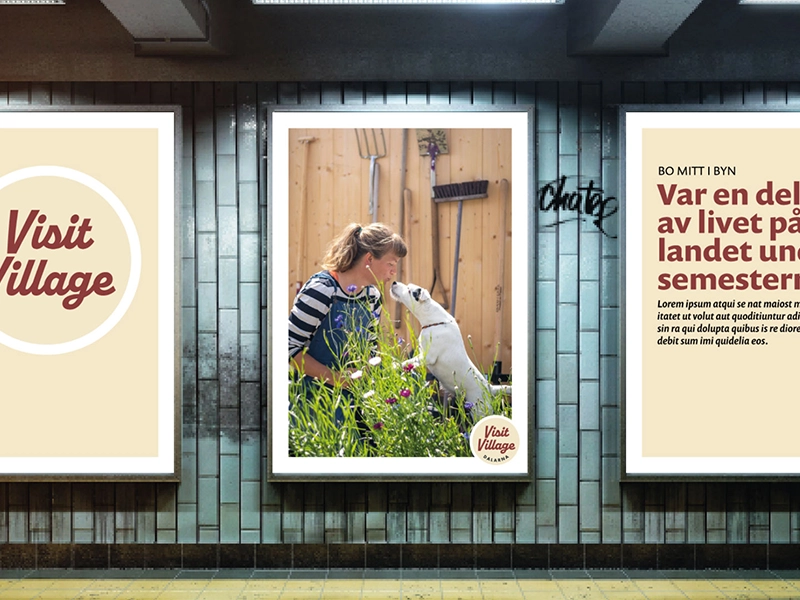 Visit village reklam i tunnelbana